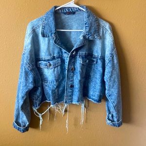 Cropped jean jacket